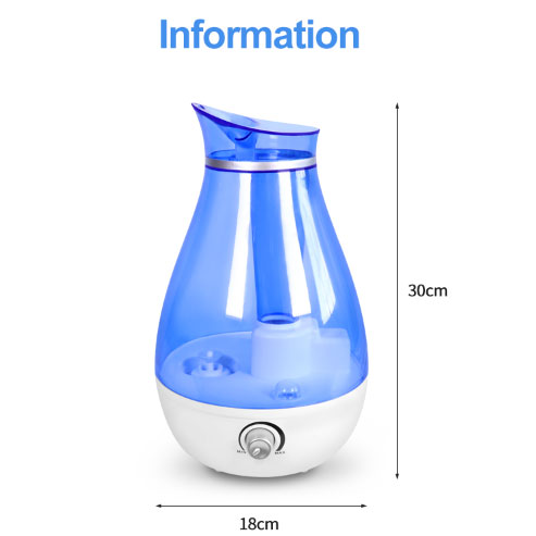 Humidificador ultrasónico de gran capacidad de 2,5 l para uso doméstico