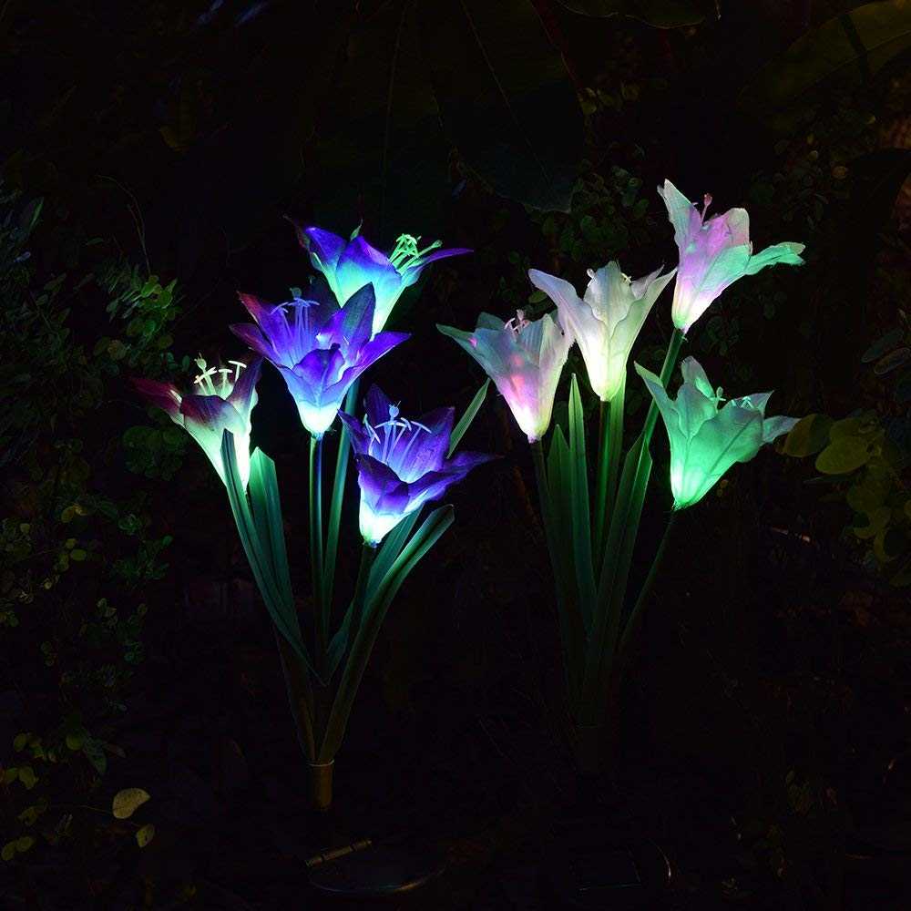 Luces de estaca de jardín solar al aire libre