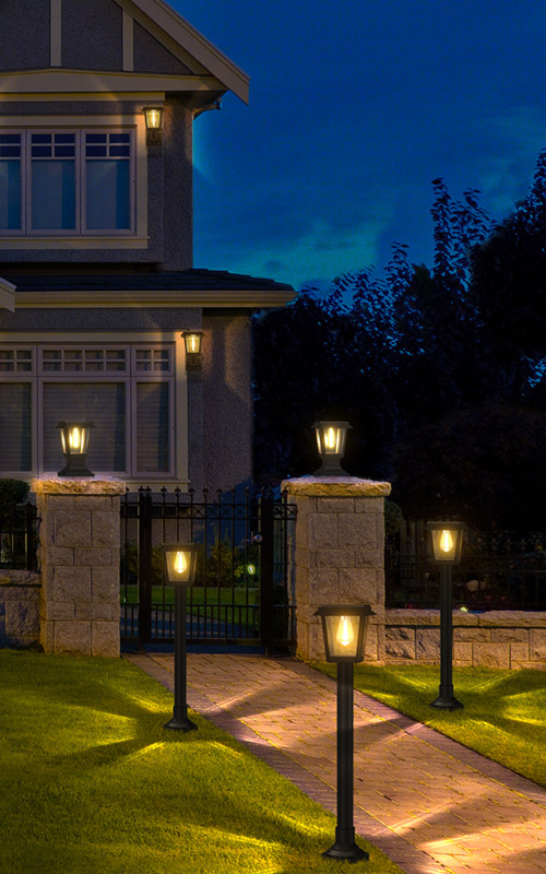 Luces LED solares para caminos al aire libre