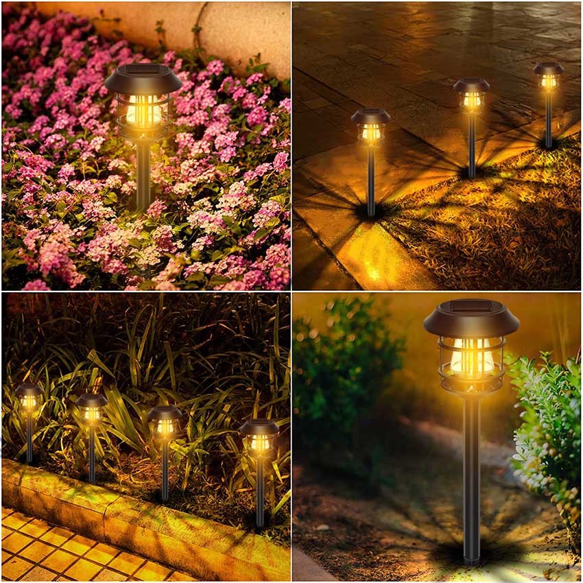 Luces solares de jardín impermeables al aire libre para patio