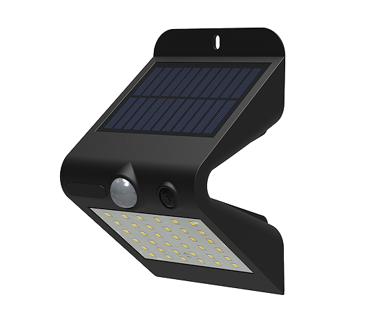 Luz de pared con sensor humano solar impermeable al aire libre