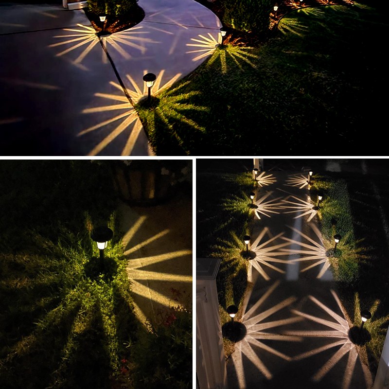 Luces solares de camino para luz de jardín impermeable al aire libre