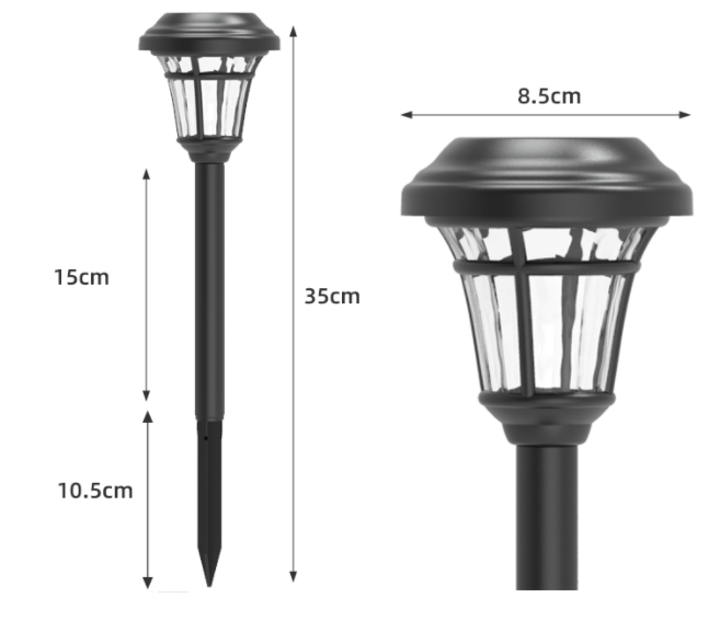 Luces solares de jardín con luz impermeable para césped